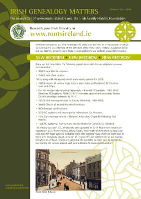 RootsIreland Newsletter Volume 3 No 1